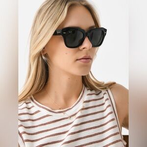 Ray-Ban Women’s Sunglasses State Street Black RB2186 W/Case Designer Sunglasses